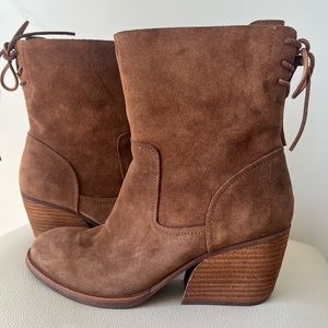 Kork - Ease Cherna Suede Leather Chunky Heel Boots Size 8.5